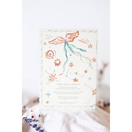 To The Moon & Back Scallop Card