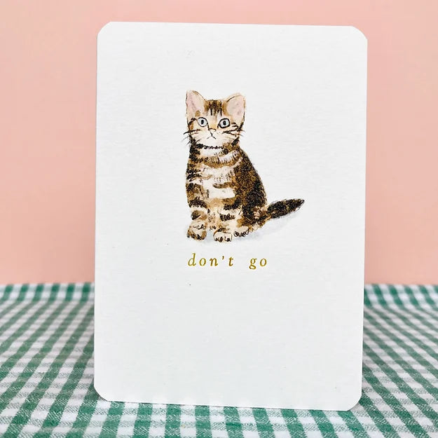 Don't Go Vintage Kitten Card