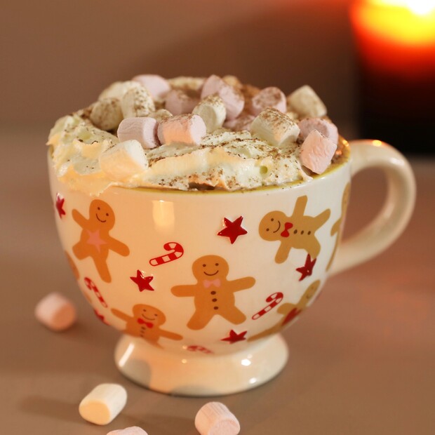 Ceramic Gingerbread Christmas Mug