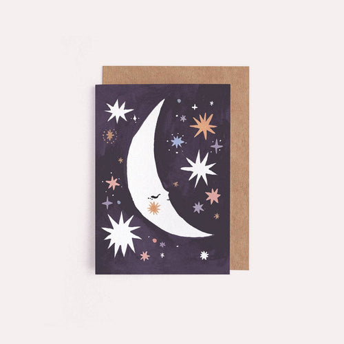 Mini Sleeping Moon Card