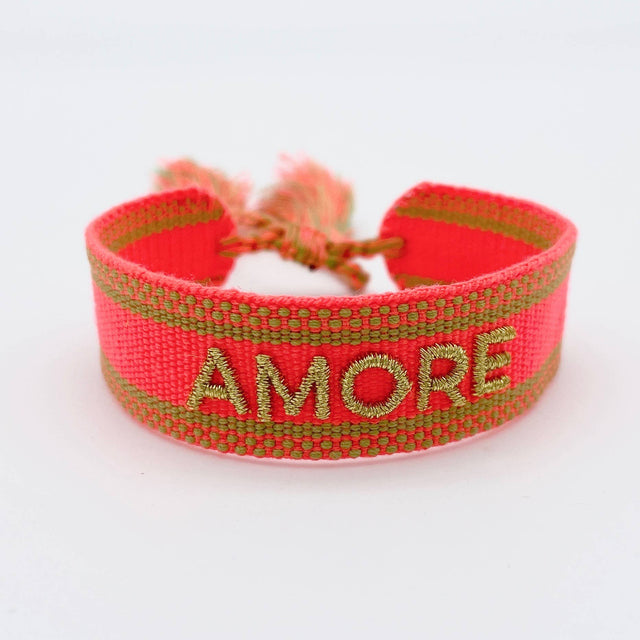 Amore Woven Neon Bracelet