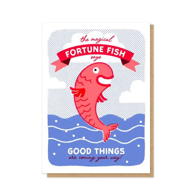 Fortune Fish Good Luck Card