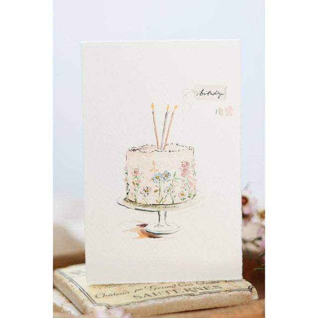 Birthday Cake Watercolour Card