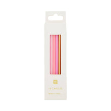 Load image into Gallery viewer, Pink and Gold Long Birthday Candles