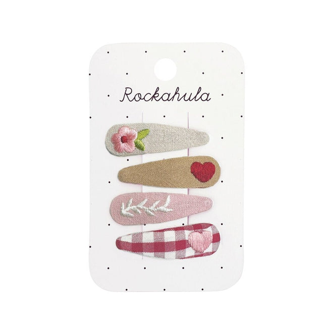 Country Girl Embroidered Hair Clips