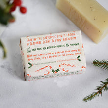 Load image into Gallery viewer, Peppermint Candy Cane Soap Bar