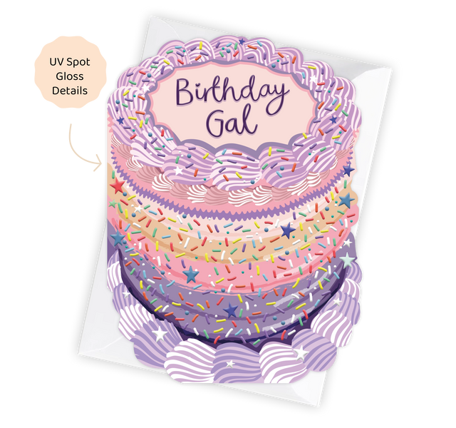 Birthday Gal Cake Card