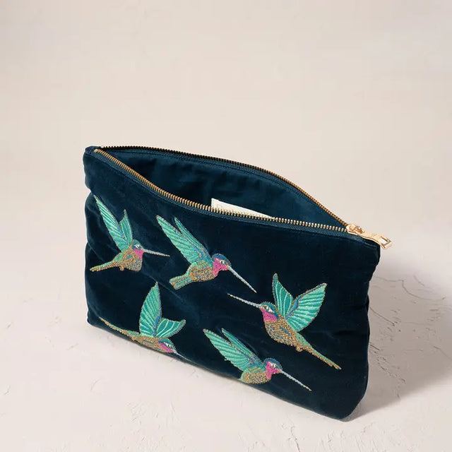 Hummingbird Ink Blue Everyday Pouch