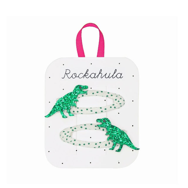 Spotty T-Rex Hair Clips