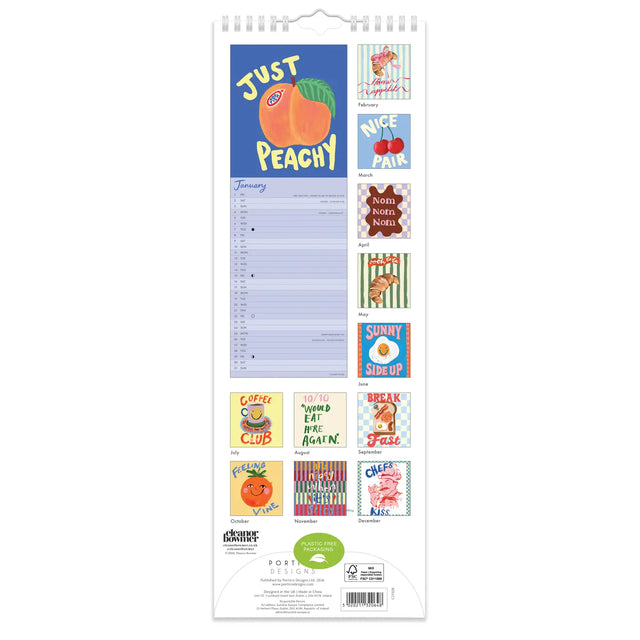 2027 Food Slim Calendar