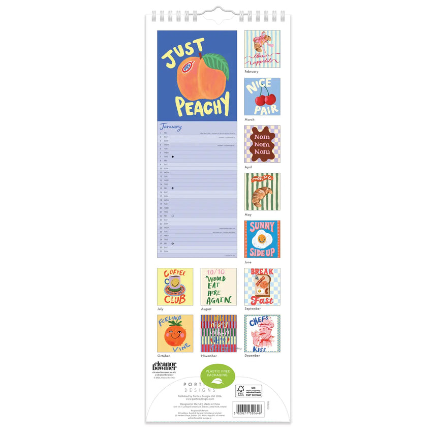 2027 Food Slim Calendar