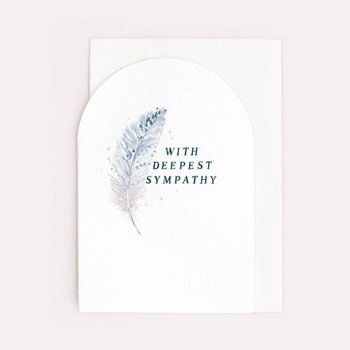 Feather Sympathy Card