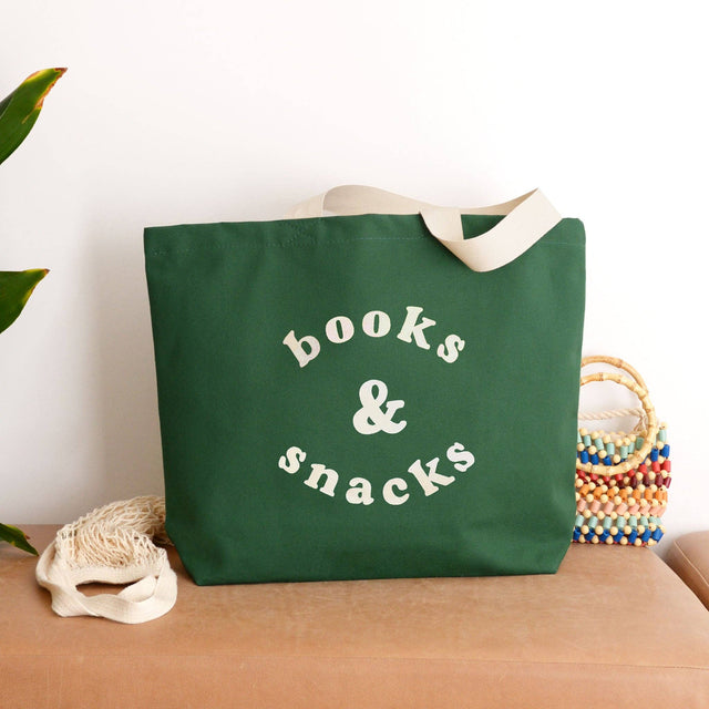 Forest Green Books & Snacks Bag