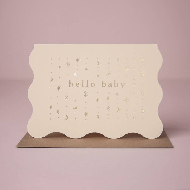 Hello Baby Wavy Card