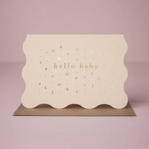 Hello Baby Wavy Card