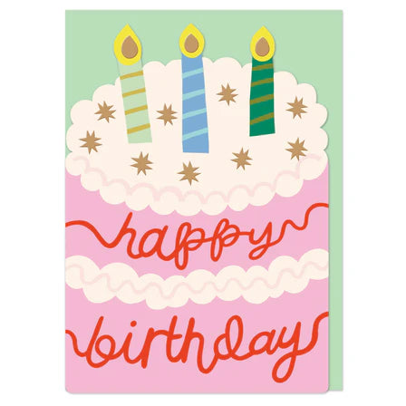 Pink Birthday Cake Card
