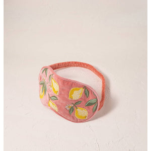 Lemon Blossom Coral Eye Mask