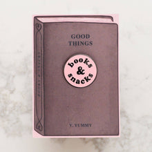 Load image into Gallery viewer, Pink Books &amp; Snacks Pin