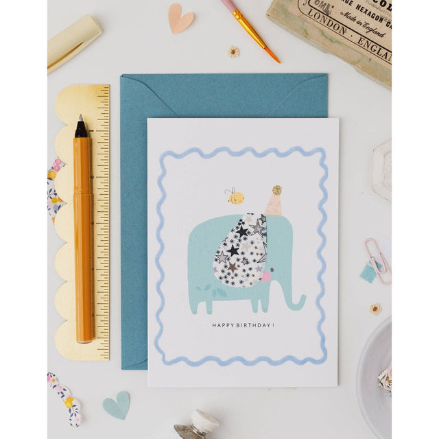 Liberty Elephant Birthday Card