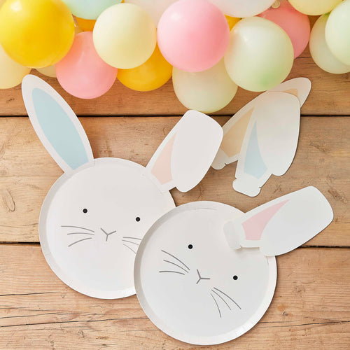 Pastel Easter Bunny Plates