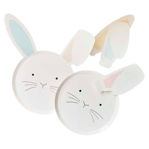 Pastel Easter Bunny Plates