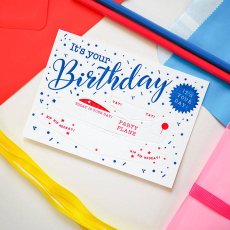 Birthday Plane Pop Out Card