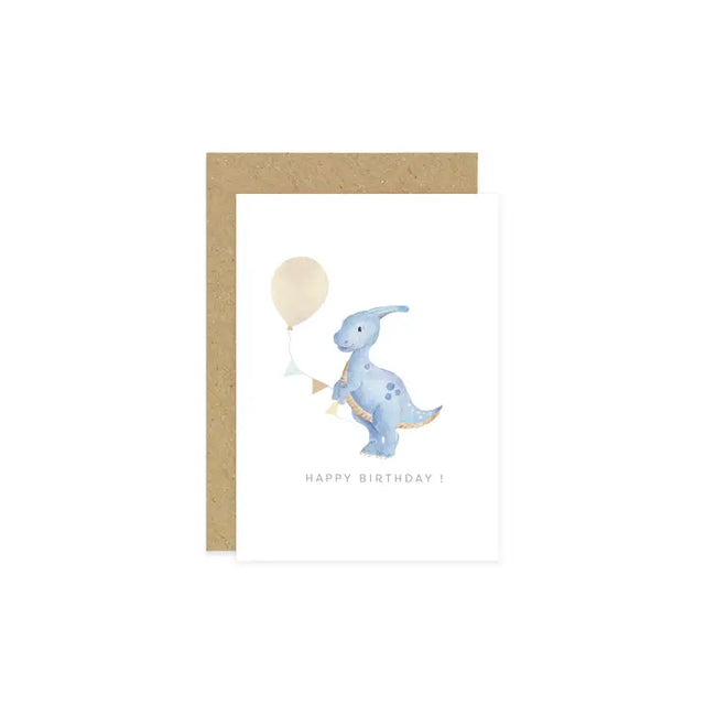 Parasaurolophus Dinosaur Birthday Card