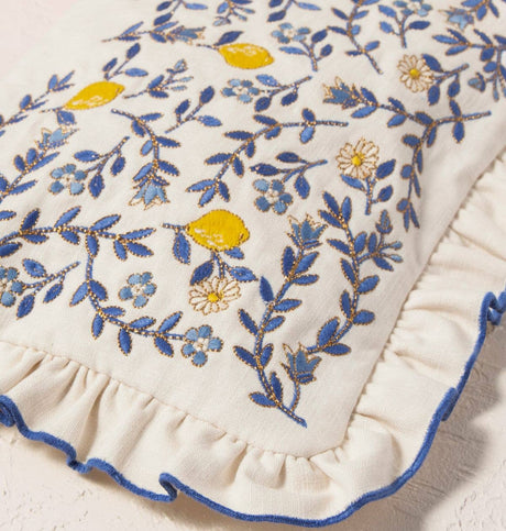 Lemon Garden Frill Pouch
