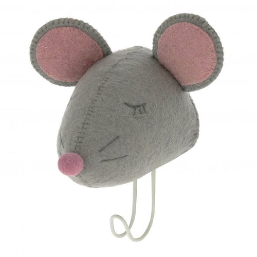 Sleepy Mouse Felt Wall Hook