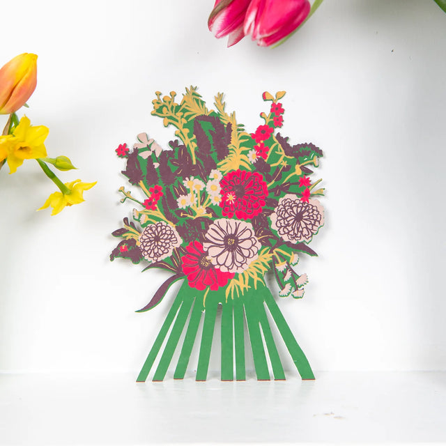 Marigold Bouquet Die-Cut Card