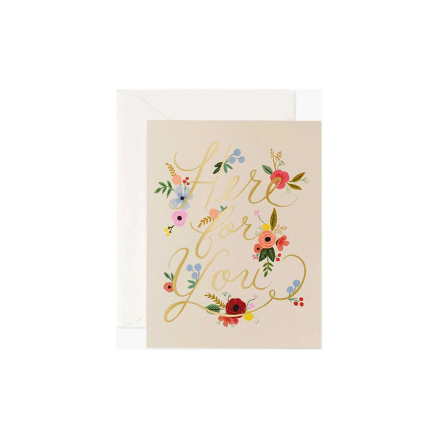 Floral Here For You Card