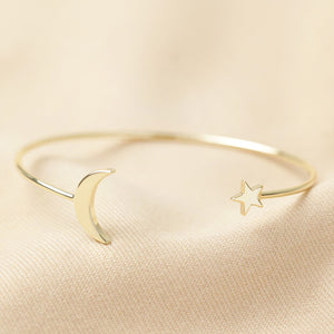 Gold Moon & Star Bangle