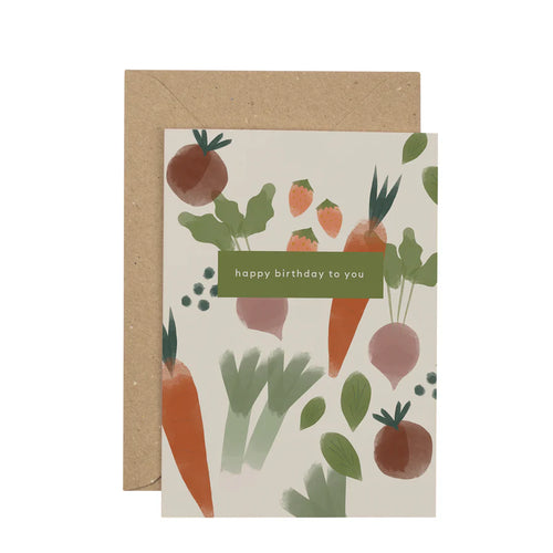 Birthday Vegetables Card