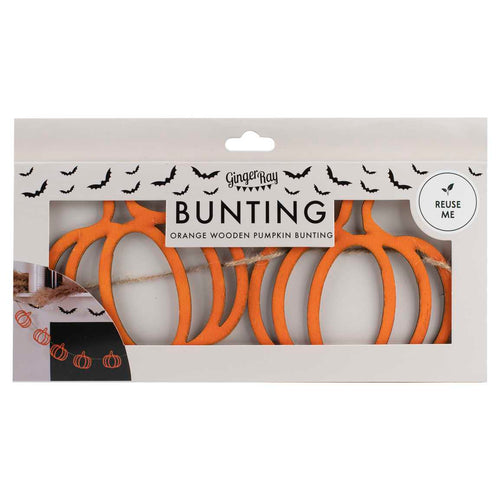 Orange Wooden Pumpkin Garland