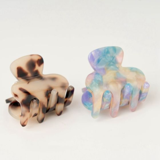 Pastel & Tortoiseshell Hair Claw Clips