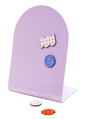 Magnetic Lilac Memo Board Stand