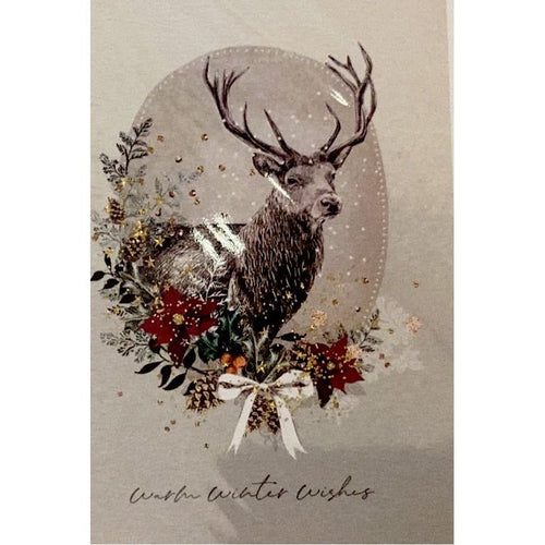 Reindeer Winter Wishes Christmas Card