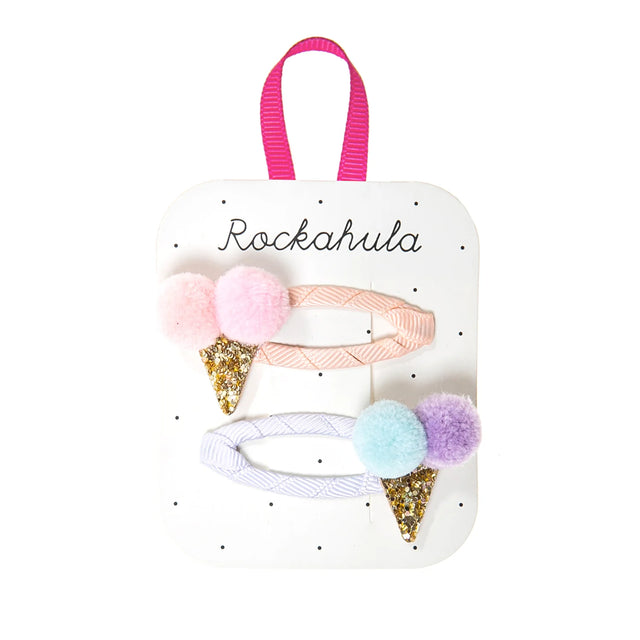 Ice Cream Pom Pom Hair Clips