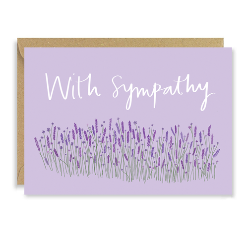 With Sympathy Lavender Card