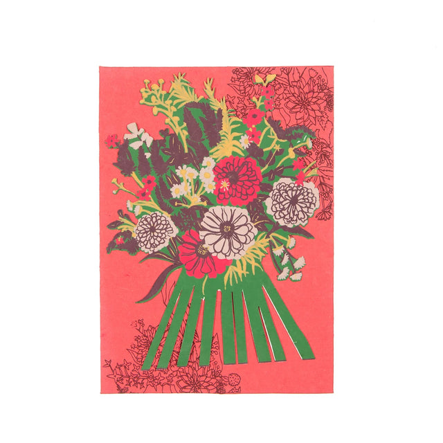 Marigold Bouquet Die-Cut Card