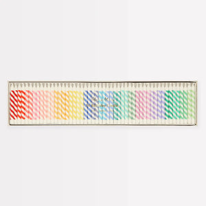 Rainbow Striped Mini Candles
