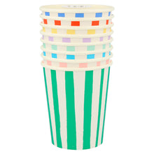 Load image into Gallery viewer, Mixed Stripe Paper Cups
