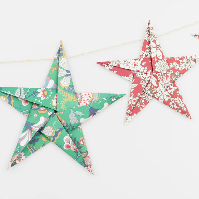 Meri Meri x Liberty Christmas Origami Star Garland