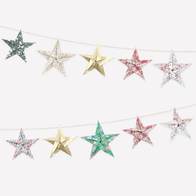 Meri Meri x Liberty Christmas Origami Star Garland
