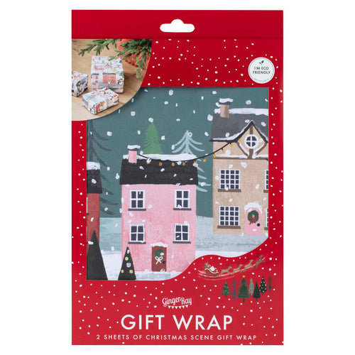 Christmas Scene Wrapping Paper