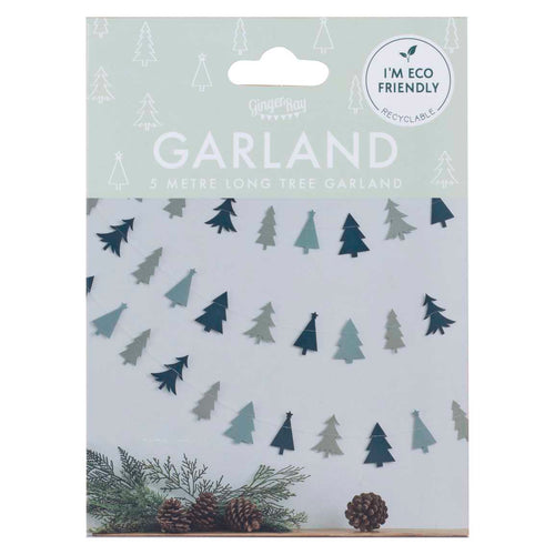 Wooden Christmas Trees Garland