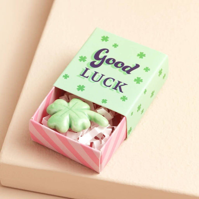 Tiny Matchbox Ceramic Clover