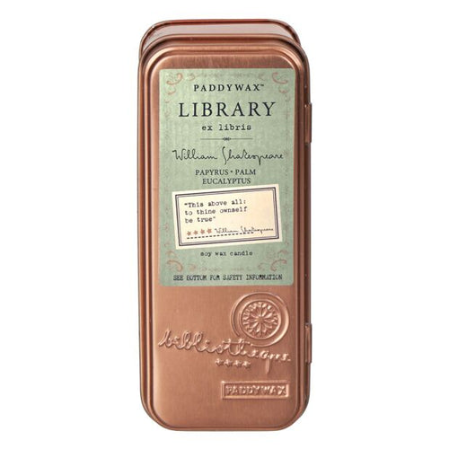 William Shakespeare Library Travel Candle