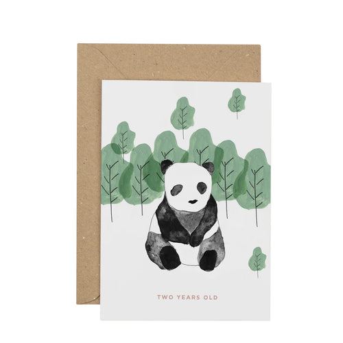 Age 2 Birthday Panda Card