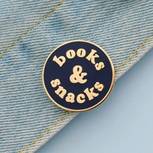 Load image into Gallery viewer, Books &amp; Snacks Enamel Pin